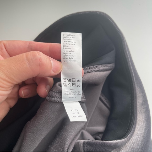 SPANX Grey Velvet Tummy Control High Waisted Tights Leggings Size M - Picture 10 of 11